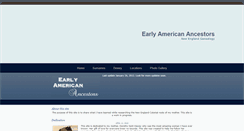 Desktop Screenshot of earlyamericanancestors.com