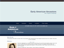 Tablet Screenshot of earlyamericanancestors.com